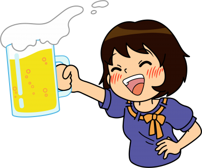飲みに行くのが好きな女性
