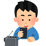 コペピメールを送る男性