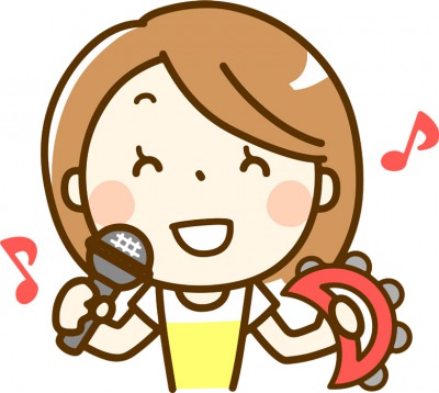歌うのが好きな女性